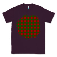 Plum Christmas Tartan Patch Classic Tee - BundleAndBundleShop