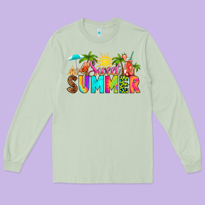 Sweet Summer Long Sleeve Tee Designed By Ranaportraitstore