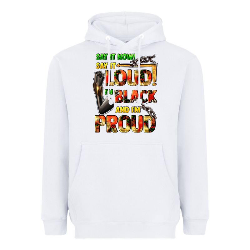 Say It Now! Say It Loud! I'm Black And I'm Proud Heavyweight Hoodie by FaDigitalArtStudio | Teevron
