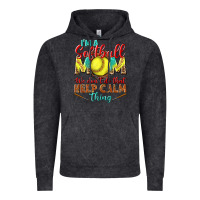 Vintage Black I'm a Softball mom we don't do that keep calm Vintage Hoodie - BundleAndBundleShop