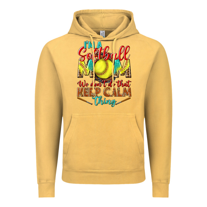 I'm A Softball Mom We Don't Do That Keep Calm Vintage Hoodie by BundleAndBundleShop | Teevron
