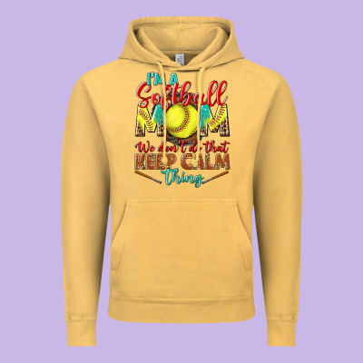 I'm A Softball Mom We Don't Do That Keep Calm Vintage Hoodie Designed By Bundleandbundleshop