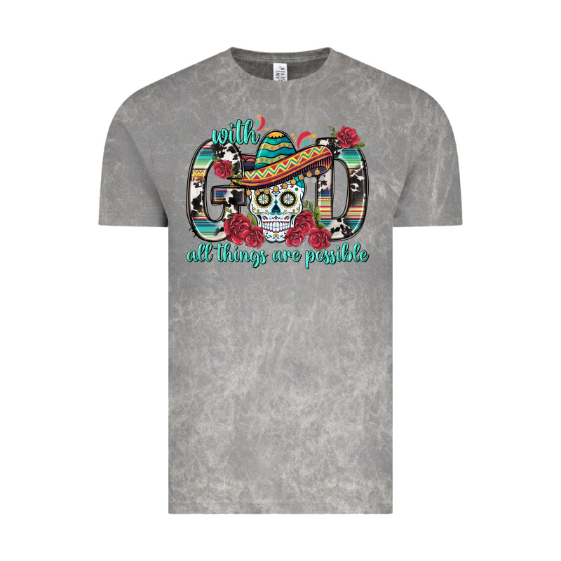 With God All Things Are Possible With Sombrero Sku Vintage Tee by BundleAndBundleShop | Teevron