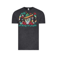 Vintage Black With God All Things Are Possible With Sombrero Sku Vintage Tee - BundleAndBundleShop