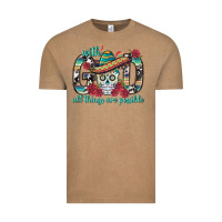 Vintage Coffee With God All Things Are Possible With Sombrero Sku Vintage Tee - BundleAndBundleShop