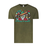 Vintage Olive With God All Things Are Possible With Sombrero Sku Vintage Tee - BundleAndBundleShop