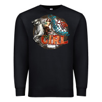 Black All American Girl Premium Sweatshirt - FaDigitalArtStudio