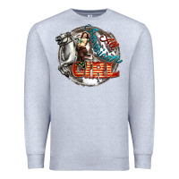 Heather Grey All American Girl Premium Sweatshirt - FaDigitalArtStudio