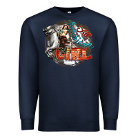 Navy All American Girl Premium Sweatshirt - FaDigitalArtStudio