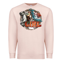 Pale Pink All American Girl Premium Sweatshirt - FaDigitalArtStudio