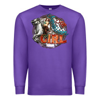 Purple All American Girl Premium Sweatshirt - FaDigitalArtStudio