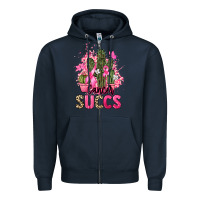 Navy Cancer succs Cancer Awareness Zipper Hoodie - HowdyJamesFarm