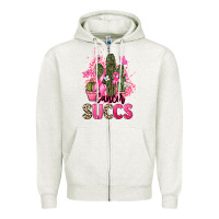 Oatmeal Heather Cancer succs Cancer Awareness Zipper Hoodie - HowdyJamesFarm