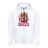 White Cancer succs Cancer Awareness Zipper Hoodie - HowdyJamesFarm