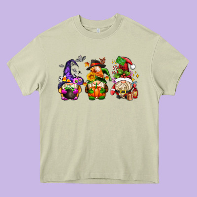 Hallothanksmas Gnome Heavy Core Tee Designed By Adodesignshop