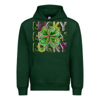 Forest Green Lucky Urban Hoodie - CowhideDigitalArt
