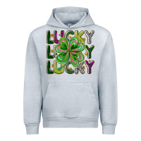 Heather Grey Lucky Urban Hoodie - CowhideDigitalArt