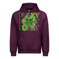Mauve Wine Lucky Urban Hoodie - CowhideDigitalArt