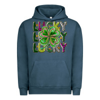 Pigment Midnight Navy Lucky Urban Hoodie - CowhideDigitalArt