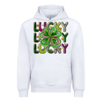 White Lucky Urban Hoodie - CowhideDigitalArt