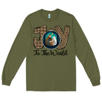 Army Green Joy to the World Long Sleeve Tee - Bettercallsaul