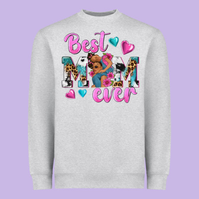 Best Mom Ever Afro Woman Heavyweight Sweatshirt Designed By Texasbilliewilder