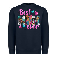 Navy Best Mom Ever Afro Woman Heavyweight Sweatshirt - texasbilliewilder