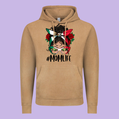 Mexican Mom Life Messy Bun Mama Vintage Hoodie Designed By Bundleandbundleshop