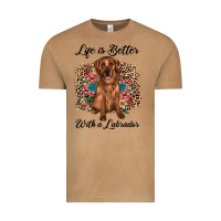 Vintage Camel life is better with a labrador Vintage Tee - JahusDesignShop