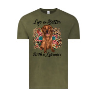 Vintage Olive life is better with a labrador Vintage Tee - JahusDesignShop