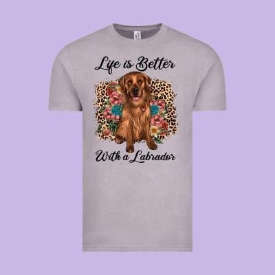 Life Is Better With A Labrador Vintage Tee Designed By Jahusdesignshop