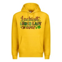Lemon St. Patrick's Luckiest lunch lady ever Premium Hoodie - OliviaCreatesArt