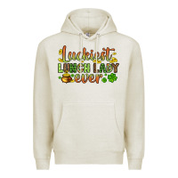 St. Patrick's Luckiest Lunch Lady Ever Premium Hoodie | Teevron