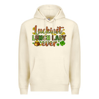 Sandshell St. Patrick's Luckiest lunch lady ever Premium Hoodie - OliviaCreatesArt