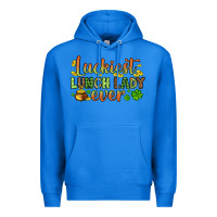 True Royal St. Patrick's Luckiest lunch lady ever Premium Hoodie - OliviaCreatesArt