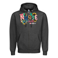 Charcoal Heather nurse Zipper Hoodie - CowGirlArtShop