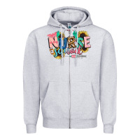 Heather Grey nurse Zipper Hoodie - CowGirlArtShop