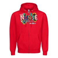 Red nurse Zipper Hoodie - CowGirlArtShop