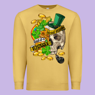 When You Are Dead Inside But Its St.patricks Premium Sweatshirt Designed By Fadigitalartstudio
