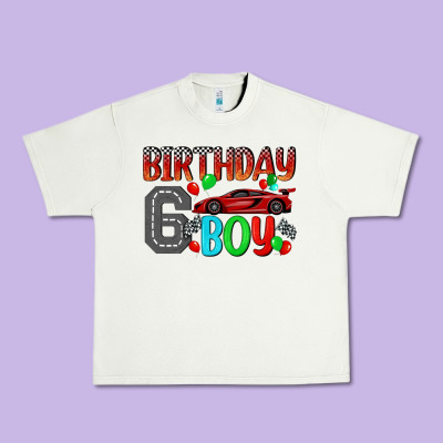 Birthday Boy 6 Urban Heavy Tee Designed By Bundleandbundleshop