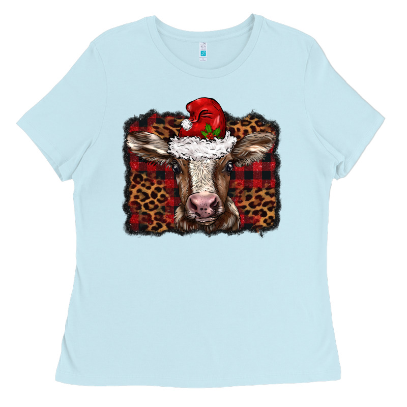 Christmas Background Baby Calf Ladies Tee by BarkalooDesign | Teevron