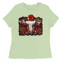Matcha Christmas background baby calf Ladies Tee - BarkalooDesign