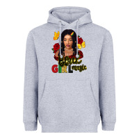 Heather Grey black girl magic Heavyweight Hoodie - FaDigitalArtStudio