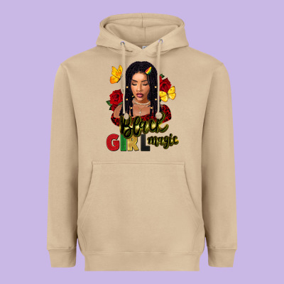 Black Girl Magic Heavyweight Hoodie Designed By Fadigitalartstudio