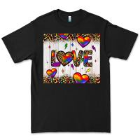 Black love hearts pride tumbler Premium Tee - JahusDesignShop