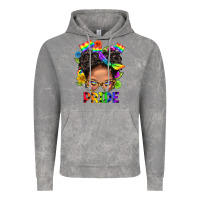 Cloud Rock LGBTQ+ Messy Bun Mom Pride With Flower Vintage Hoodie - BundleAndBundleShop