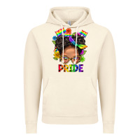 Vintage Artic LGBTQ+ Messy Bun Mom Pride With Flower Vintage Hoodie - BundleAndBundleShop