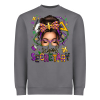 Storm mardi gras school secretary caucasian messy bun Heavyweight Sweatshirt - texasbilliewilder