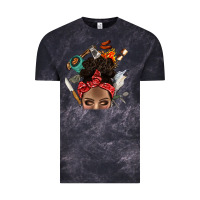 Cloud Black Wild Camping Afro Messy Bbs Vintage Tee - BundleAndBundleShop