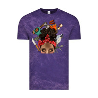 Cloud Purple Wild Camping Afro Messy Bbs Vintage Tee - BundleAndBundleShop